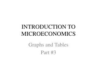 INTRODUCTION TO MICROECONOMICS