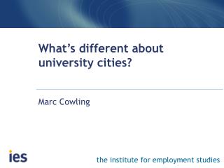 What’s different about university cities?