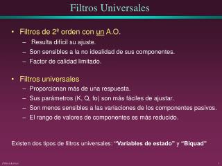 Filtros Universales