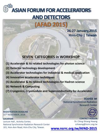 Asian Forum FOR Accelerators and Detectors (AFAD 2015)