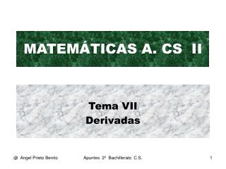 MATEMÁTICAS A. CS II