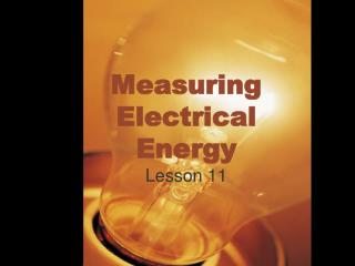 Measuring Electrical Energy