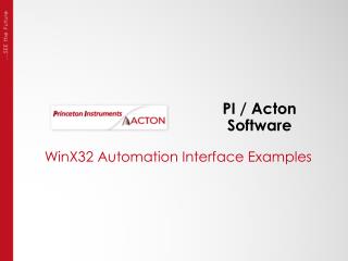 PI / Acton Software