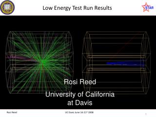 Low Energy Test Run Results