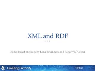 XML and RDF