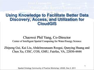 Using Knowledge to Facilitate Better Data Discovery, Access, and Utilization for CloudGIS