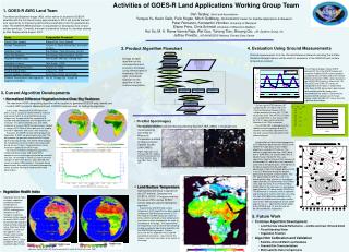Activities of GOES-R Land Applications Working Group Team