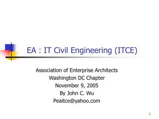 EA : IT Civil Engineering (ITCE)