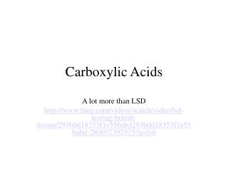 Carboxylic Acids