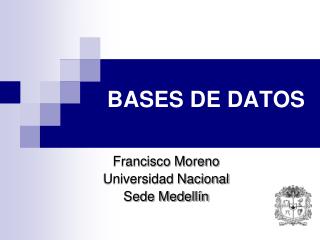 BASES DE DATOS