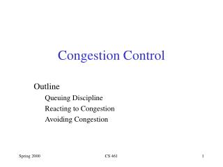 Congestion Control