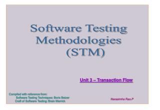 Software Testing Methodologies (STM)