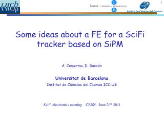 SciFi electronics meeting – CERN– June 20 th 2011