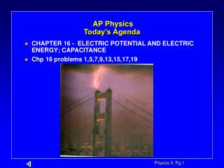 AP Physics Today’s Agenda