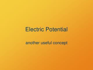 Electric Potential