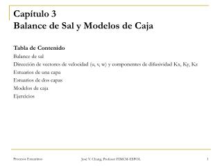 Capítulo 3 Balance de Sal y Modelos de Caja