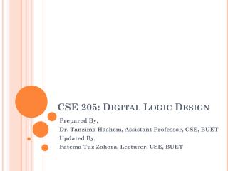 CSE 205: Digital Logic Design