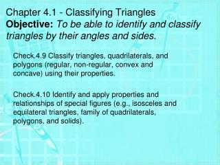 Classifying Triangles