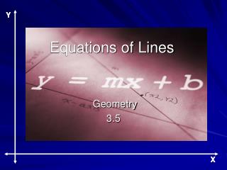 Equations of Lines