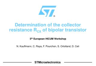 Determination of the collector resistance R CX of bipolar transistor