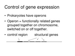 Control of gene expression