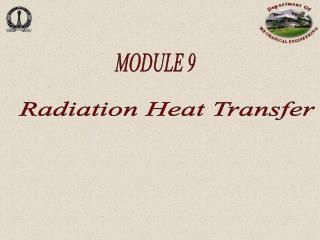 Radiation Heat Transfer