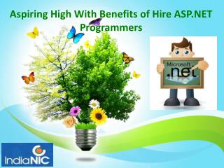 Aspiring High With Benefits of Hire ASP.NET Programmers