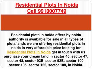 Residential Plots In Noida