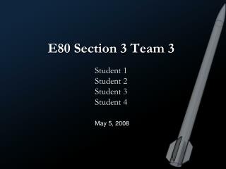 E80 Section 3 Team 3