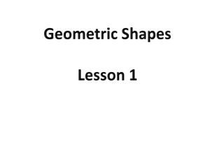 Geometric Shapes Lesson 1