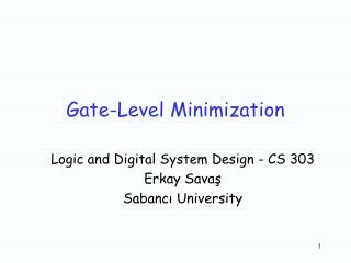 Gate-Level Minimization