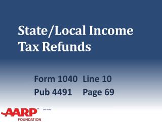 State/Local Income Tax Refunds