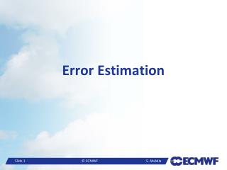Error Estimation