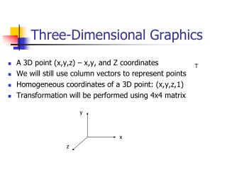 Three-Dimensional Graphics
