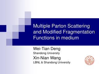 Multiple Parton Scattering and Modified Fragmentation Functions in medium