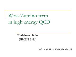 Wess-Zumino term in high energy QCD