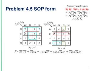 Problem 4.5 SOP form