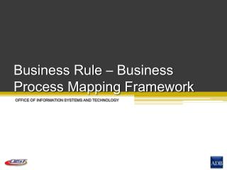 Business Rule – Business Process Mapping Framework