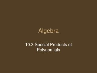 Algebra