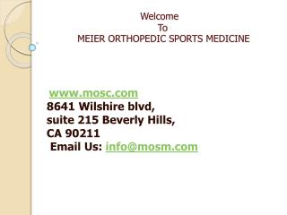 Orthopedic Surgeon Los Angeles