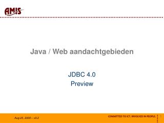 Java / Web aandachtgebieden