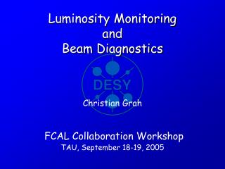 Luminosity Monitoring and Beam Diagnostics