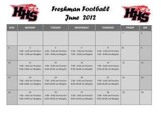 Freshman Football June 2012