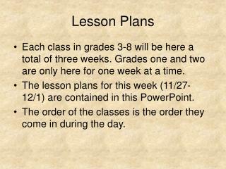 Lesson Plans