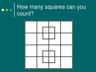 How many squares can you count?