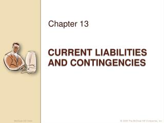 Current Liabilities and Contingencies