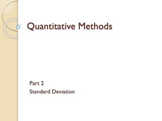 Quantitative Methods