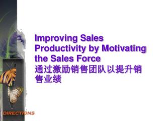 Improving Sales Productivity by Motivating the Sales Force 通过激励销售团队以提升销售业绩