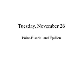 Tuesday, November 26