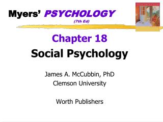 Myers’ PSYCHOLOGY 				(7th Ed)